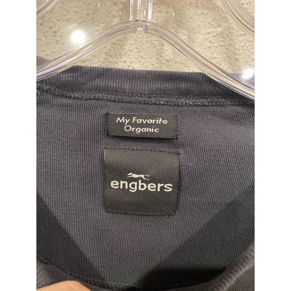 Engbers Shirt Mens XL Black Organic Cotton Crewneck Casual Basic Germany Classic - Picture 3 of 6